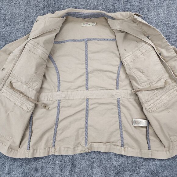 Vineyard Vines Jacket Womens XS Brown Khaki Utility Chore Casual Safari Pockets - Picture 14 of 16
